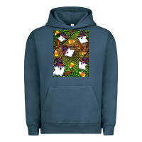 Pigment Midnight Navy Halloween ghost Urban Hoodie - Artiststas