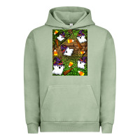 Pigment Oil Green Halloween ghost Urban Hoodie - Artiststas