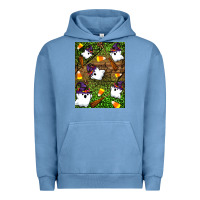 Pigment Pebble Blue Halloween ghost Urban Hoodie - Artiststas