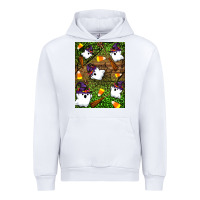 White Halloween ghost Urban Hoodie - Artiststas