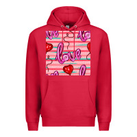 Cardinal valentines day heart and love balloons seamless pattern Premium Hoodie - BundleAndBundleShop