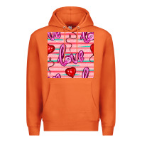 Carrot valentines day heart and love balloons seamless pattern Premium Hoodie - BundleAndBundleShop
