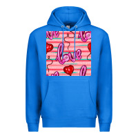 True Royal valentines day heart and love balloons seamless pattern Premium Hoodie - BundleAndBundleShop