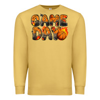 Antique Gold game day basketball leopard Premium Sweatshirt - Zillion Design Studio