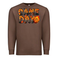 Chestnut game day basketball leopard Premium Sweatshirt - Zillion Design Studio