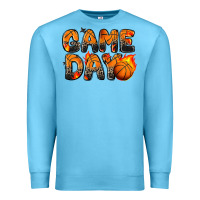 Ocean Blue game day basketball leopard Premium Sweatshirt - Zillion Design Studio