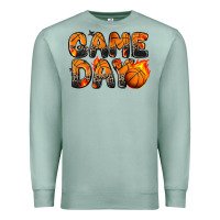 Seafoam game day basketball leopard Premium Sweatshirt - Zillion Design Studio