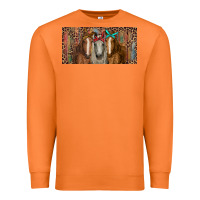 Carrot Horses with serape and leopard Premium Sweatshirt - RanaPortraitStore