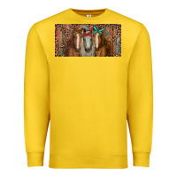 Lemon Horses with serape and leopard Premium Sweatshirt - RanaPortraitStore