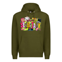 Army Green school secretary Premium Hoodie - AdoDesignShop