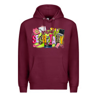 Burgundy school secretary Premium Hoodie - AdoDesignShop
