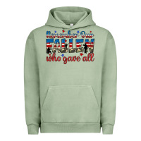 Pigment Oil Green remember our fallen who gave all Urban Hoodie - JahusDesignShop