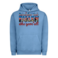 Pigment Pebble Blue remember our fallen who gave all Urban Hoodie - JahusDesignShop