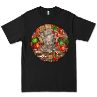 Black Christmas Merino Wool Sheep Premium Tee - LillyAllenDesigns