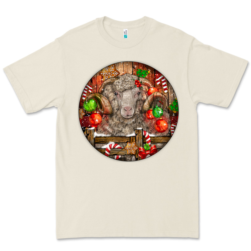 Christmas Merino Wool Sheep Premium Tee by LillyAllenDesigns | Teevron