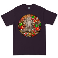Plum Christmas Merino Wool Sheep Premium Tee - LillyAllenDesigns
