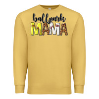 Antique Gold ballpark mama Premium Sweatshirt - texasbilliewilder