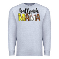 Heather Grey ballpark mama Premium Sweatshirt - texasbilliewilder