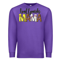 Purple ballpark mama Premium Sweatshirt - texasbilliewilder