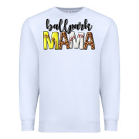 White ballpark mama Premium Sweatshirt - texasbilliewilder