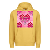 Antique Gold valentines day hearts seamless pattern Premium Hoodie - BundleAndBundleShop