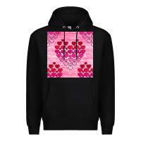 Black valentines day hearts seamless pattern Premium Hoodie - BundleAndBundleShop