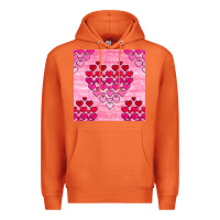 Carrot valentines day hearts seamless pattern Premium Hoodie - BundleAndBundleShop