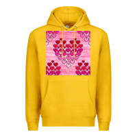Lemon valentines day hearts seamless pattern Premium Hoodie - BundleAndBundleShop
