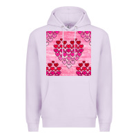 Lilac valentines day hearts seamless pattern Premium Hoodie - BundleAndBundleShop