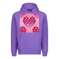 Purple valentines day hearts seamless pattern Premium Hoodie - BundleAndBundleShop
