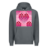 Rock valentines day hearts seamless pattern Premium Hoodie - BundleAndBundleShop