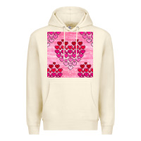 Sandshell valentines day hearts seamless pattern Premium Hoodie - BundleAndBundleShop