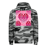 Slate Camo valentines day hearts seamless pattern Premium Hoodie - BundleAndBundleShop