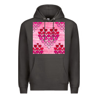 Smoke valentines day hearts seamless pattern Premium Hoodie - BundleAndBundleShop