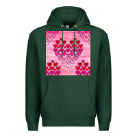 Sports Green valentines day hearts seamless pattern Premium Hoodie - BundleAndBundleShop