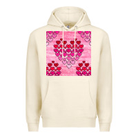 Tofu valentines day hearts seamless pattern Premium Hoodie - BundleAndBundleShop
