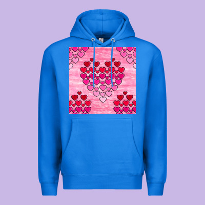 Valentines Day Hearts Seamless Pattern Premium Hoodie Designed By Bundleandbundleshop