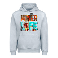 Heather Grey miner life Urban Hoodie - AdoDesignShop
