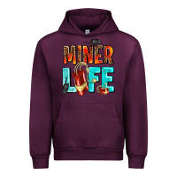 Mauve Wine miner life Urban Hoodie - AdoDesignShop