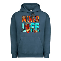 Pigment Midnight Navy miner life Urban Hoodie - AdoDesignShop