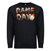 Black game day baseball leopard Premium Sweatshirt - Zillion Design Studio
