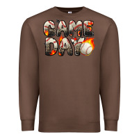 Chestnut game day baseball leopard Premium Sweatshirt - Zillion Design Studio