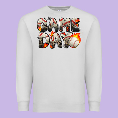 Game Day Baseball Leopard Premium Sweatshirt Designed By Zillion Design Studio