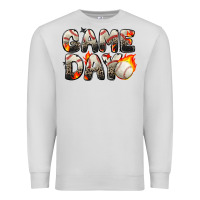 Dove Grey game day baseball leopard Premium Sweatshirt - Zillion Design Studio