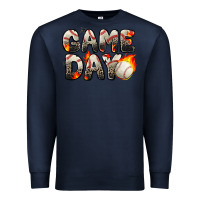 Navy game day baseball leopard Premium Sweatshirt - Zillion Design Studio