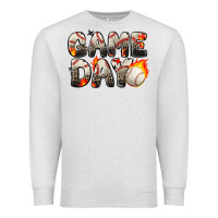Oatmeal Heather game day baseball leopard Premium Sweatshirt - Zillion Design Studio