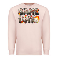 Pale Pink game day baseball leopard Premium Sweatshirt - Zillion Design Studio