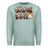 Seafoam game day baseball leopard Premium Sweatshirt - Zillion Design Studio