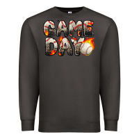 Smoke game day baseball leopard Premium Sweatshirt - Zillion Design Studio