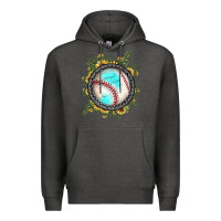 Charcoal Heather baseball gemstone sunflower Premium Hoodie - JahusDesignShop
